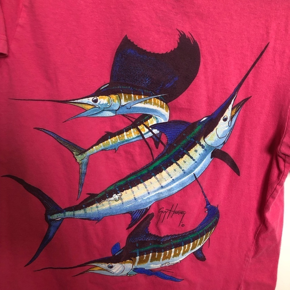 Pink woman’s size small Guy Harvey Graphic T-Shirt - Picture 5 of 5